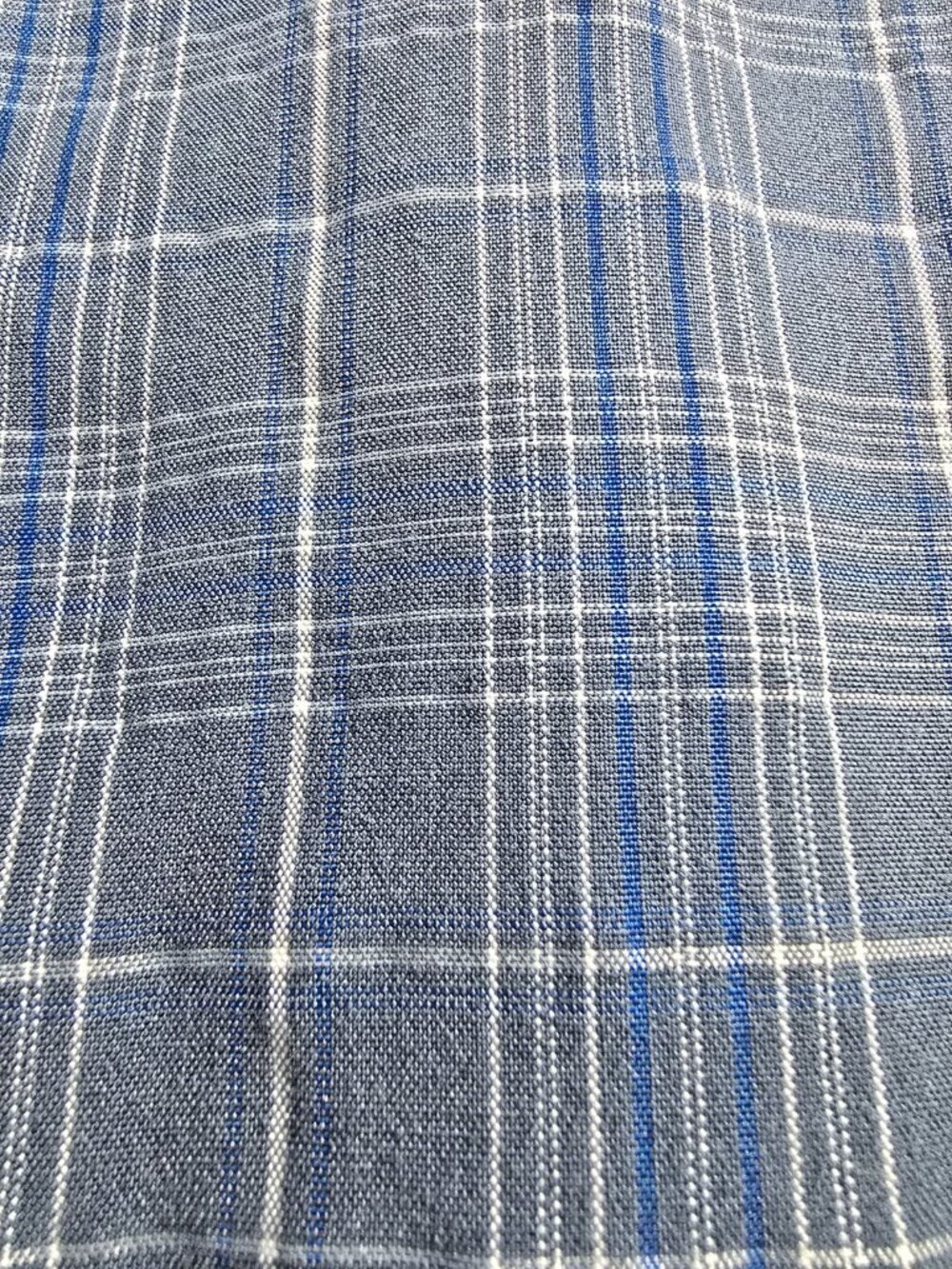 Quiksilver Men’s XXL Plaid Short Sleeve Button Up Shirt Blue Gray Surf Skate - Picture 4 of 11